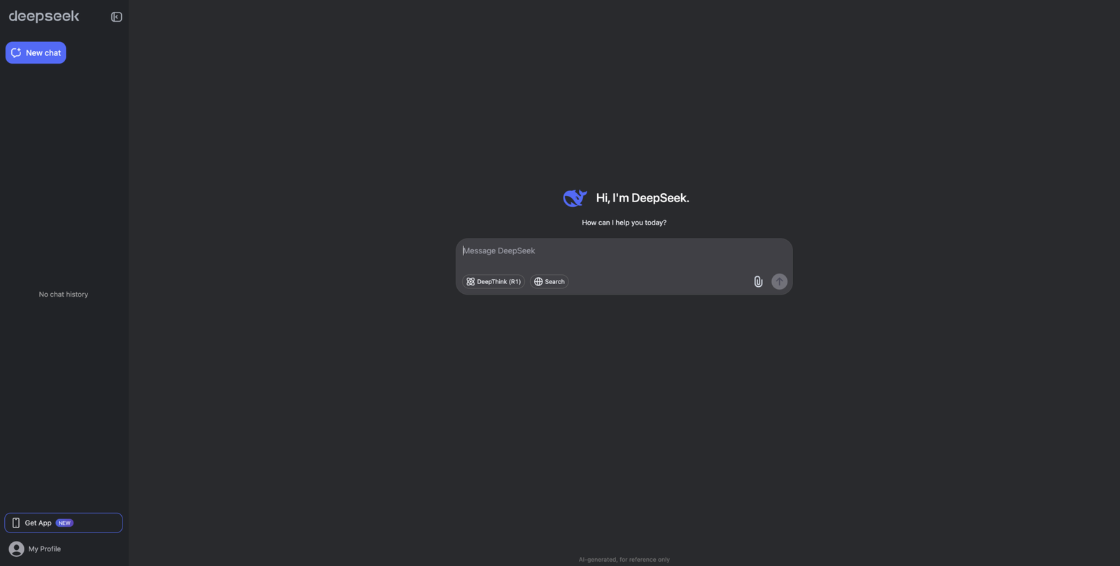DeepSeek kullanım örneği ve arayüz görüntüsü