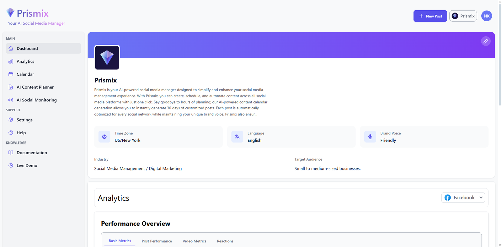Prismix kullanım örneği ve arayüz görüntüsü