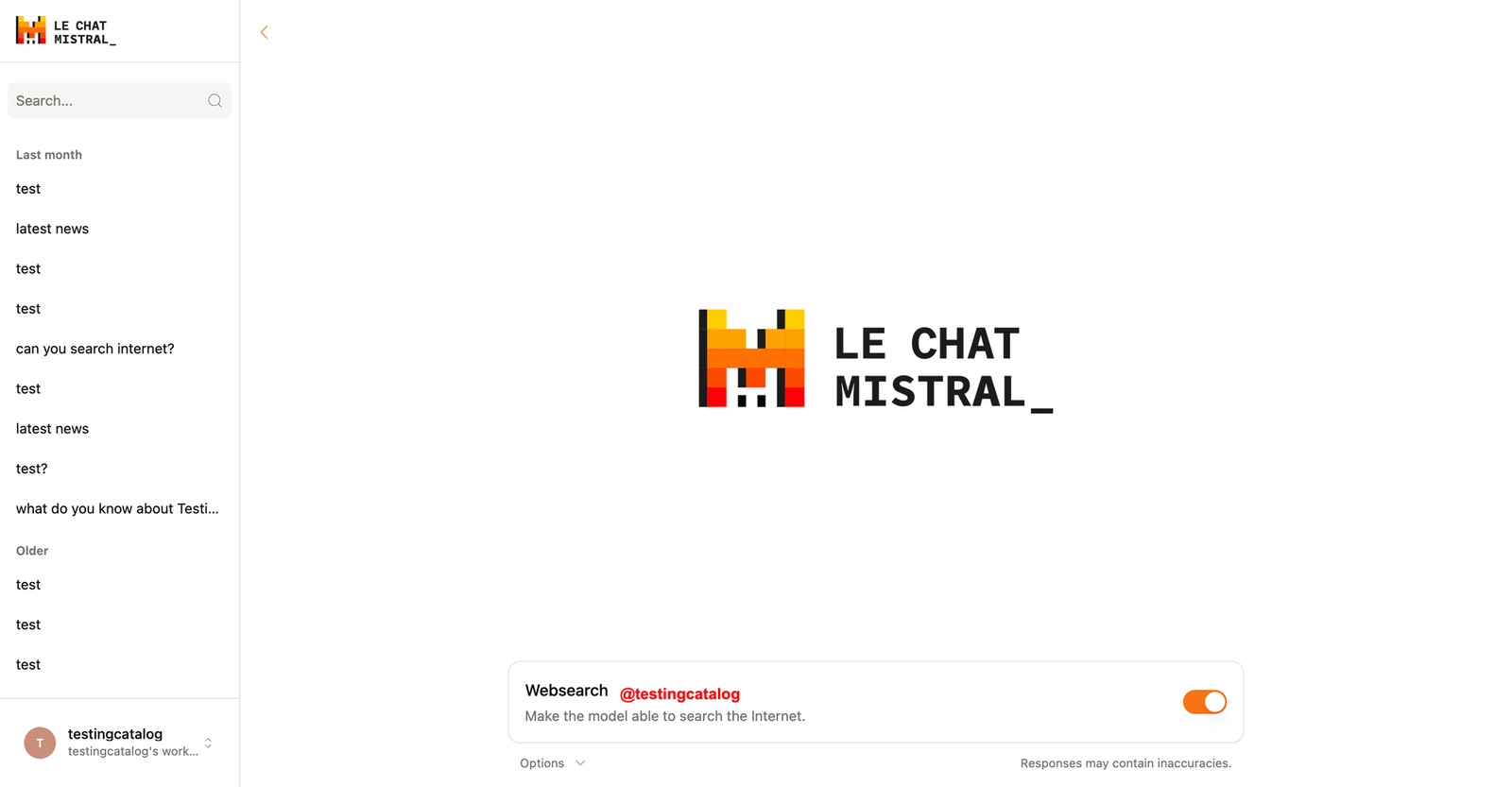 Mistral AI kullanım örneği ve arayüz görüntüsü