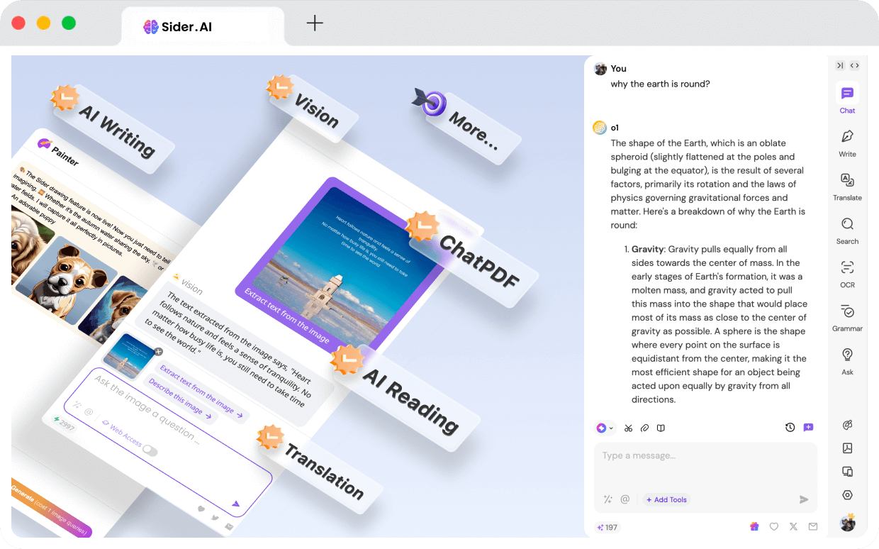 Sider AI kullanım örneği ve arayüz görüntüsü