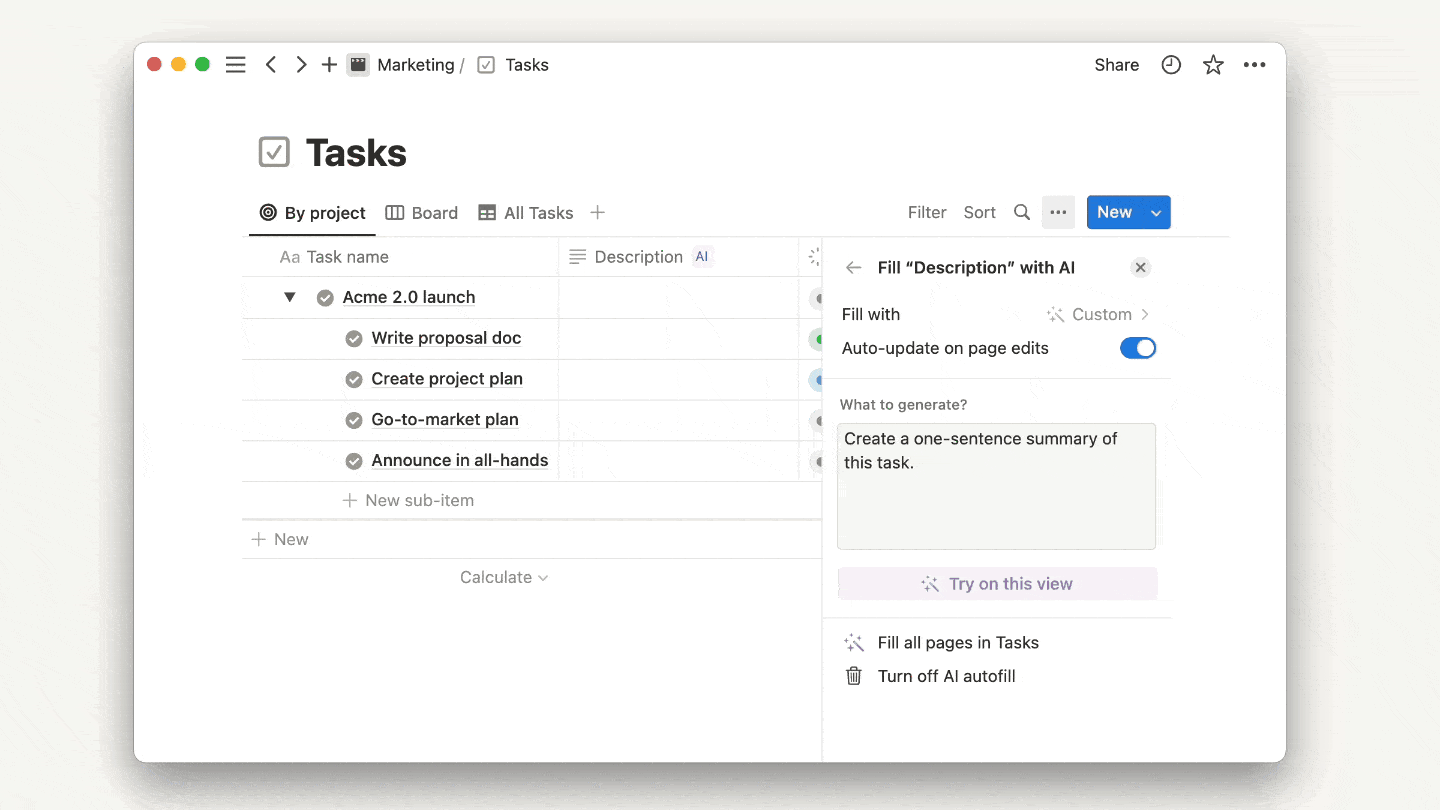 Notion AI kullanım örneği ve arayüz görüntüsü
