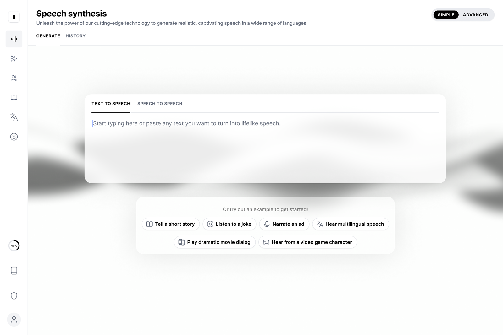 ElevenLabs kullanım örneği ve arayüz görüntüsü