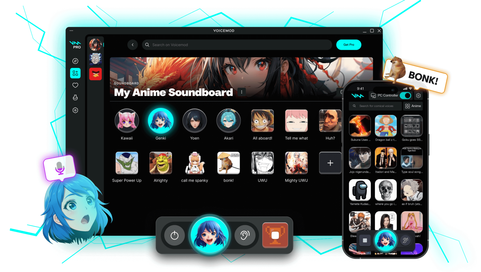Voicemod kullanım örneği ve arayüz görüntüsü