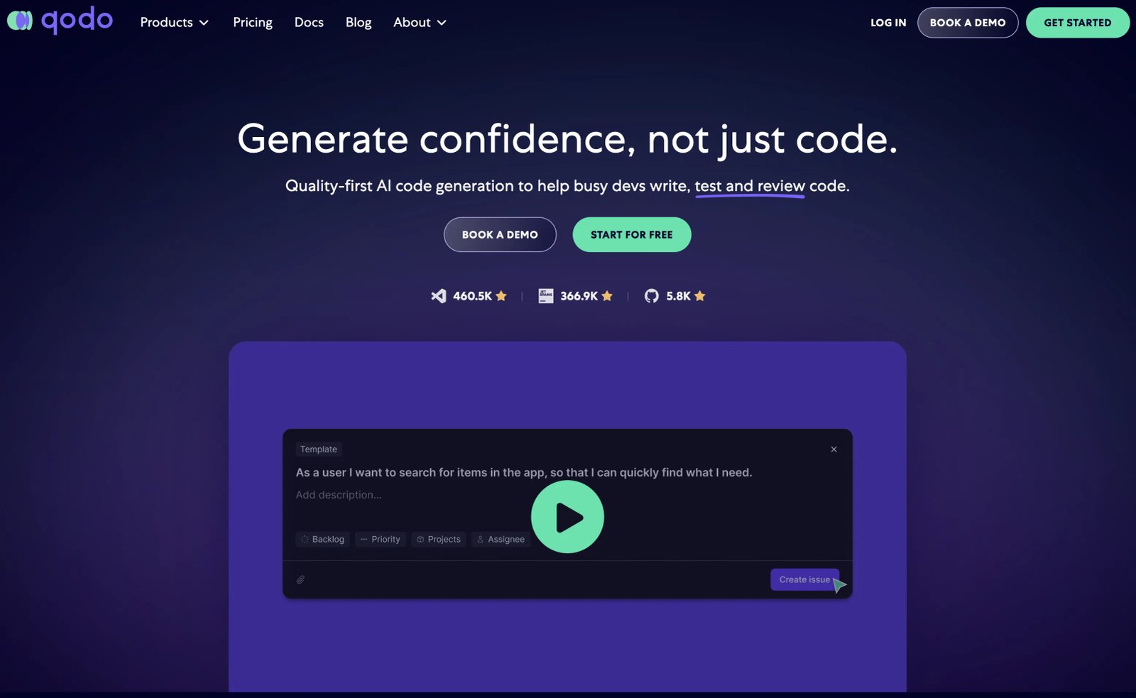CodiumAI kullanım örneği ve arayüz görüntüsü