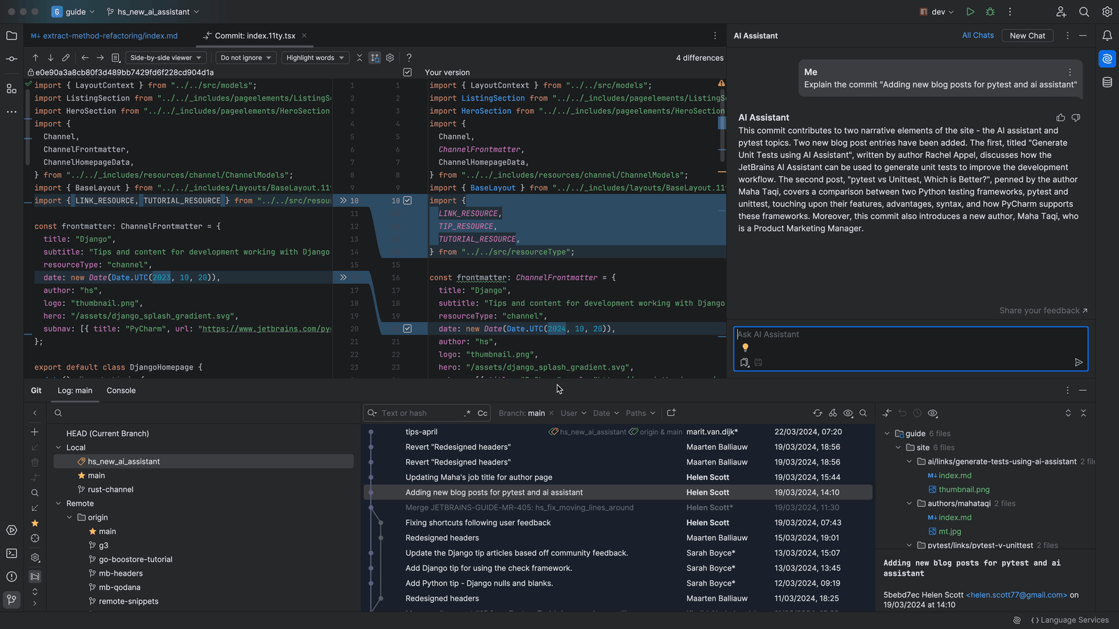 AI Commit kullanım örneği ve arayüz görüntüsü