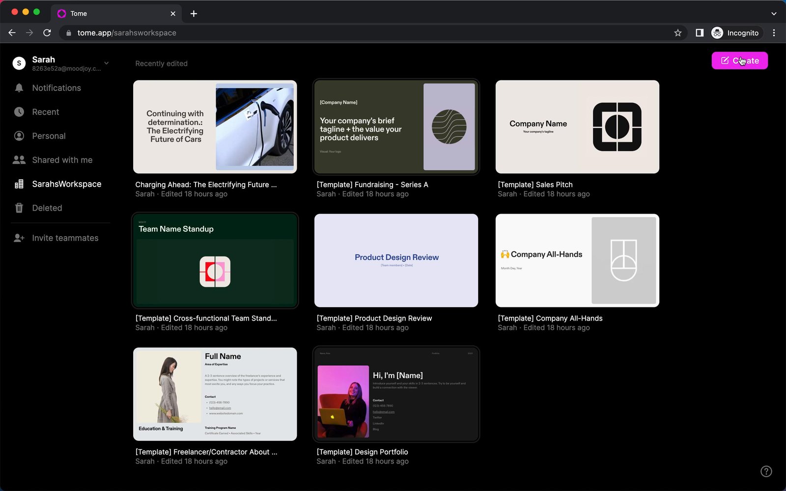 Tome kullanım örneği ve arayüz görüntüsü