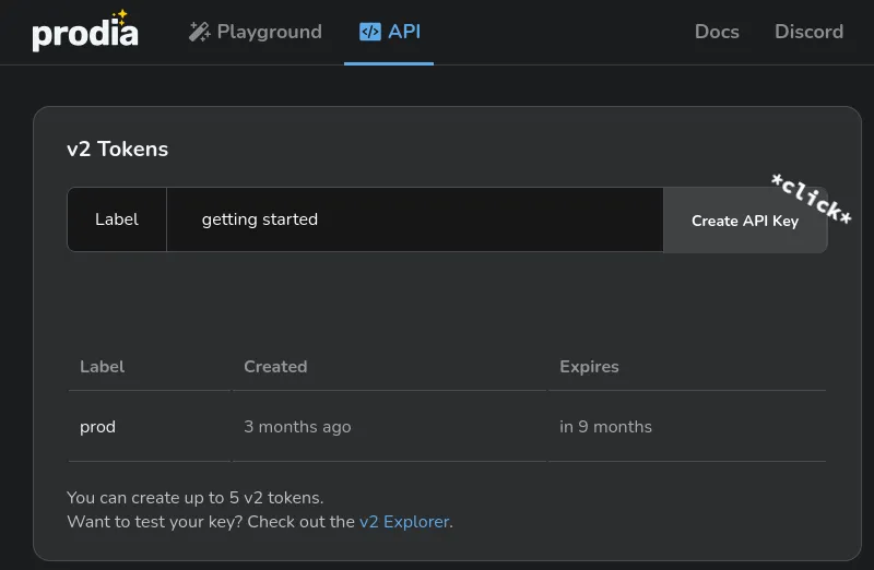 Prodia kullanım örneği ve arayüz görüntüsü