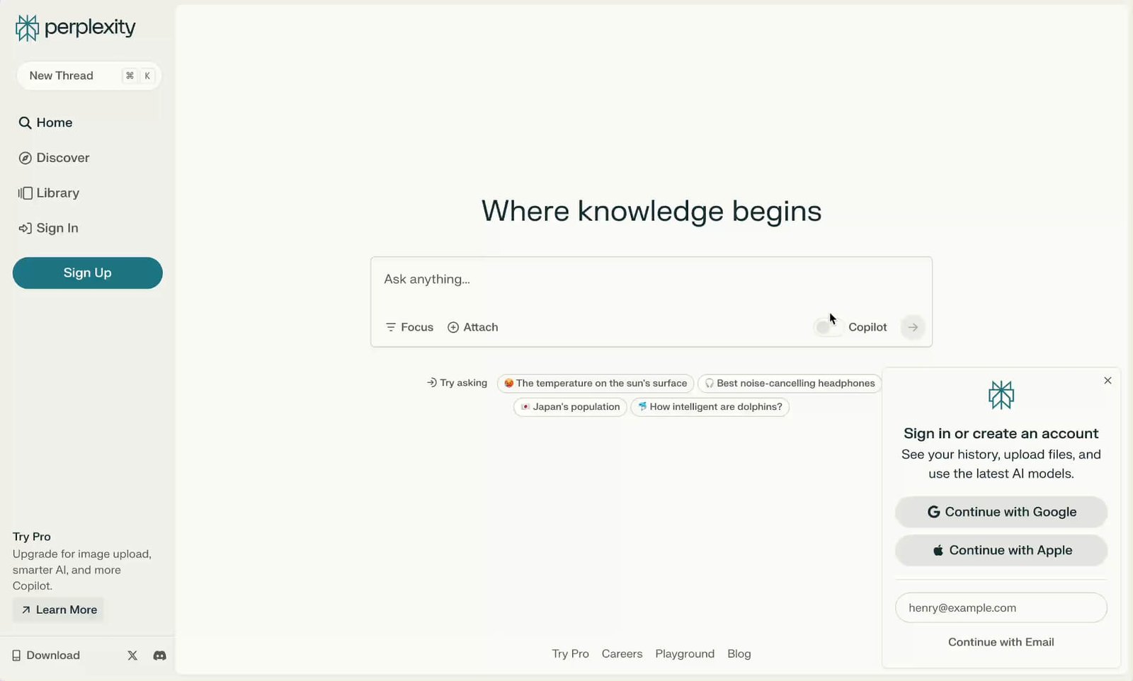 Perplexity AI kullanım örneği ve arayüz görüntüsü