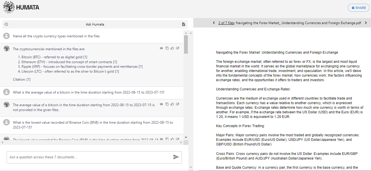 Humata kullanım örneği ve arayüz görüntüsü