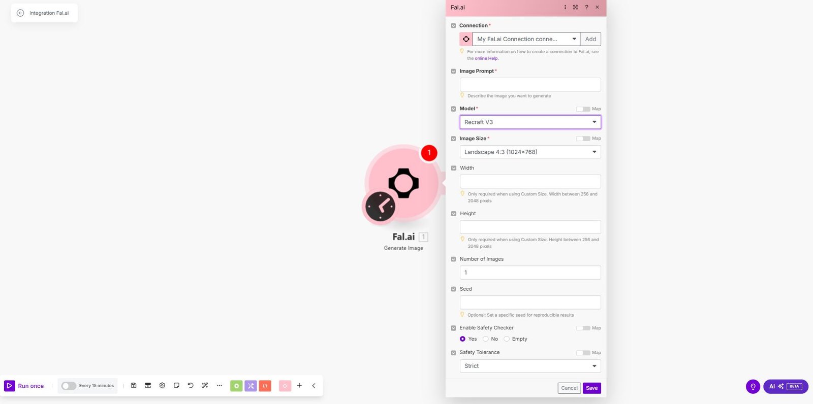 Fal.ai kullanım örneği ve arayüz görüntüsü