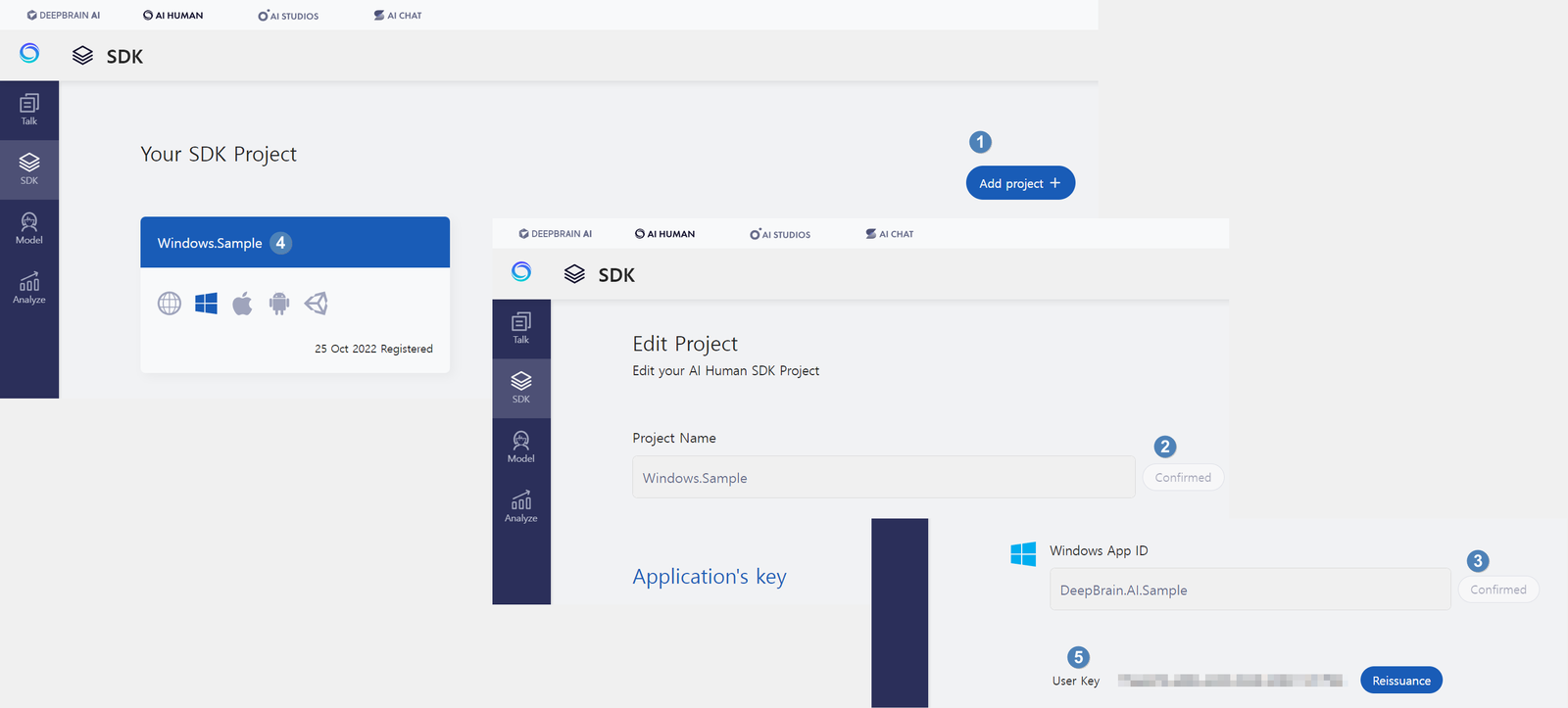 DeepBrain AI kullanım örneği ve arayüz görüntüsü
