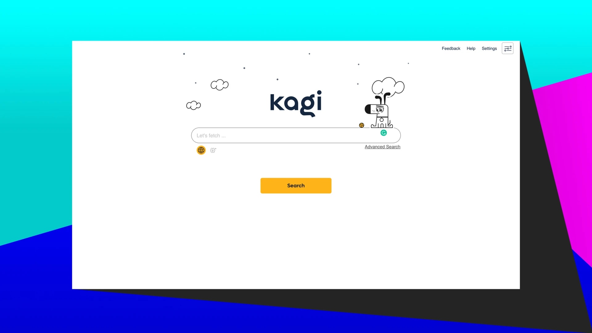 Kagi kullanım örneği ve arayüz görüntüsü