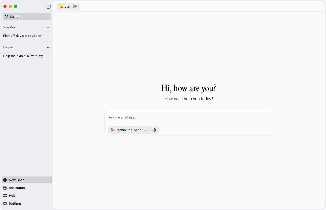 Jan kullanım örneği ve arayüz görüntüsü